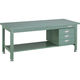 TRUSCO 中荷重作業台(2000kg)DW型 1800X750XH740 3段引出付 グリーン色 SDW-1800D3 1台（直送品）