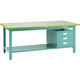 トラスコ中山 TRUSCO 中荷重作業台(800kg)GW型 1800X900XH740 3段引出付 グリーン色 GWP-1890D3 1台（直送品）