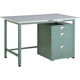 TRUSCO 軽荷重作業台(300kg)AE型 1200X750XH740 3段キャビネット付 グリーン色 RAE-1200UDC111（直送品）