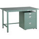 TRUSCO 軽荷重作業台(300kg)AE型 1200X750XH740 3段キャビネット付 グリーン色 SAE-1200UDC111（直送品）