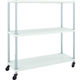 TRUSCO フェニックスラック 1200X450 3段 U車輪付 W色 抗菌粉体塗装 PER-4443-U125-W 1台(1個)（直送品）