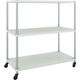 TRUSCO フェニックスラック 1200X600 3段 U車輪付 W色 抗菌粉体塗装 PER-4463-U125-W 1台(1個)（直送品）