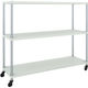 TRUSCO フェニックスラック 1500X450 3段 U車輪付 W色 抗菌粉体塗装 PER-4543-U125-W 1台(1個)（直送品）