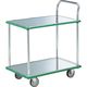 トラスコ中山 TRUSCO オールSUS製運搬車 片袖2段型 740X480 省音ウレタン車 SUS-104NU 1台 485-4721（直送品）