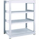 TRUSCO TUG型中量ボルトレス棚 450kg 単体型 1555×776×H1200 4段 TUG450-45J-4 1台(1個)（直送品）