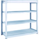 TRUSCO TUG型軽中量ボルトレス棚 200kg 単体型 1240×474×H1200 4段 TUG200-44S-4 1台(1個)（直送品）