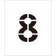グリーンクロス 吹付けプレート ステンシル 文字高200 数字8 1118202008 1枚（直送品）