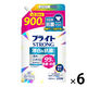 ブライトSTRONG 漂白＆抗菌ジェル 詰め替え 900mL 1セット（6個） 衣料用漂白剤 ライオン