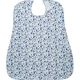 介援隊 食事用エプロン 介護用  CX-01002 花柄ブルー 1個 E1569