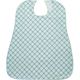 介援隊 食事用エプロン 介護用  CX-01002 格子ブルー 1個 E1569