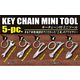 豊光 キーチェーン付ミニツール ５種 ＭＳ-20-ＳＴ 1セット（直送品）