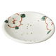 陶雅 小皿 白イラボ赤絵花3.0玉渕皿 [8個入] tga-5518-104（直送品）