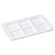 陶雅 ランチプレート (Ｍ)ブロックプレート 六ッ仕切 白(洗) [2個入] tga-8018-262（直送品）