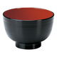 陶雅 汁椀 (A)3.5寸筋汁椀 黒内朱 [9個入] tga-8118-069（直送品）