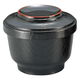 陶雅 飯器 (TA)耐熱富士型飯器 黒天朱(内朱) [3個入] tga-8118-361（直送品）