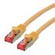 SECOMP Roline Cat6ケーブル， 1m， 黄 オスRJ45， S/FTP 21.15.2621-100 1個（直送品）