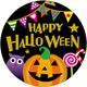 ササガワ 食品表示ラベル シール HAPPY　HALLOWEEN 41-10774 1冊（300枚入）（取寄品）