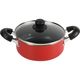 ベストコ IH 両手鍋 ガラス蓋付 20cm レッド ND-9459 キャセロール モデルナ 4975970255032 1個
