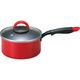 ベストコ IH 片手鍋 ソースパン 18cm レッド ブラック ND-3166 パスト ヴォーナ 4975970258385 1個