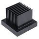 ヒートシンク 長さ:70mm 幅:70mm 高さ:55mm， ILAーHSINKー70X70X55MMーBLKーK 1個（直送品）