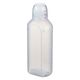 エムアイケミカル 投薬瓶ハイオール 200mL 凸凹目盛り（未滅菌）赤線目盛り薬杯付  24809703 200CC（100本入） 1箱（直送品）
