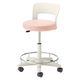 マツヨシ ナースチェア(ハイタイプ) 背付・リング付 25256501 ピンク MY-N3265R(セツキ・リングツキ) 1台（直送品）