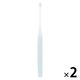 無印良品 ヘッドが交換できる歯ブラシ 部分みがき用ヘッド ブルー ふつう 全長184mm 1セット（1本×2） 良品計画