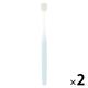 無印良品 ヘッドが交換できる歯ブラシ ワイドヘッド ブルー ふつう 全長184mm 1セット（1本×2） 良品計画
