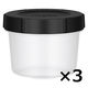 THERMOS（サーモス）Myフードコンテナー 丸型 500ml KC-RA500 BK 1セット(1個×3)