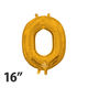 Amscan 33041<16.レター O ゴールドバルーン アルファベット 風船 0203670129 1パック(1枚入)