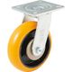オーエッチ工業 OH 24番キャスター 自在車 ハイパーウレタン車輪付 φ125mm 24YU-125 1個 405-6080（直送品）