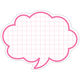 ササガワ 抜型カード 吹出し 大 ピンク 16-4186 1冊(50枚)