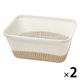 ニットメッシュバスケット（角） ベージュ 1セット（1個×2） LAKOLE/ラコレ
