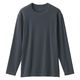 【メンズ】無印良品 紳士 あったか綿 クルーネック長袖Tシャツ 紳士S ダークグレー 良品計画