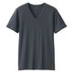【メンズ】無印良品 紳士 あったか綿 Vネック半袖Tシャツ 紳士S ダークグレー 良品計画