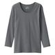 【レディース】無印良品 婦人 あったか綿 厚手 Uネック八分袖Tシャツ 婦人M ミディアムグレー 良品計画