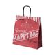 アズワン 福袋手提げ紙袋 ハッピーバッグ レッド 32×11×33cm 50枚入 67-8945-22 1個(50枚)（直送品）