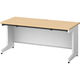 プラス スチールOAデスク フラットライン＋(プラス) 平机 引出付 メープル天板/ホワイト脚 幅1600×奥行700×高さ720ｍｍ 1台(3梱包)