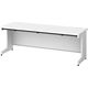 プラス スチールOAデスク フラットライン＋(プラス) 平机 引出付 ホワイト天板/ホワイト脚 幅2000×奥行700×高さ720ｍｍ 1台(4梱包)