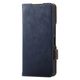 AQUOS wish4(SH-52E)/レザーケース/手帳型/ステッチ/耐衝撃/磁石付き/ネイビー PM-S241PLFYNV 1個