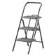 アイリスオーヤマ 折りたたみステップ3段 脚立 ダークグレー OSU-3R 1台（わけあり品）