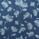 Modern Field モダンフィールド 綿麻プリント 花柄 プリント生地 ブルー 巾約108cm×2mカット IBK99201-3B-2（直送品）