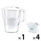 【お得セット】 ブリタ（BRITA）ポット型 浄水器 アルーナXL マクストラプロ カートリッジ ４個付き