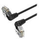 LANケーブル Cat6A UTP 直角折れ360°スイング スリムタイプ 2m IB-9828 1本 VENTION