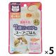 キャティーマン 猫 シニア用 ねこちゃんの国産牛乳を使ったスープごはん ささみ＆サーモン 国産 40g 5袋 ドギーマンハヤシ