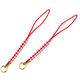 日本紐釦貿易 カン付根付紐 ストラップ 8cm 100本 赤×白 F1-133-100 1個