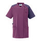 KAZEN スクラブジャケット半袖(男女兼用)ボルドー×バイオレット 4L KZN713-27 1枚　スクラブ（直送品）