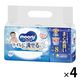 ムーニー おしりふき トイレに流せるタイプ やわらか素材 詰め替え 1セット（50枚入×8個×4パック） ユニ・チャーム