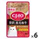 いなば CIAO チャオ キャットフード 猫 贅沢 黒毛和牛 まぐろ・とりささみ 国産 35g 6袋 パウチ