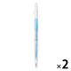 無印良品 こすって消せるスリムボールペン ノック式 0.38mm 水色 1セット（1本×2） 良品計画